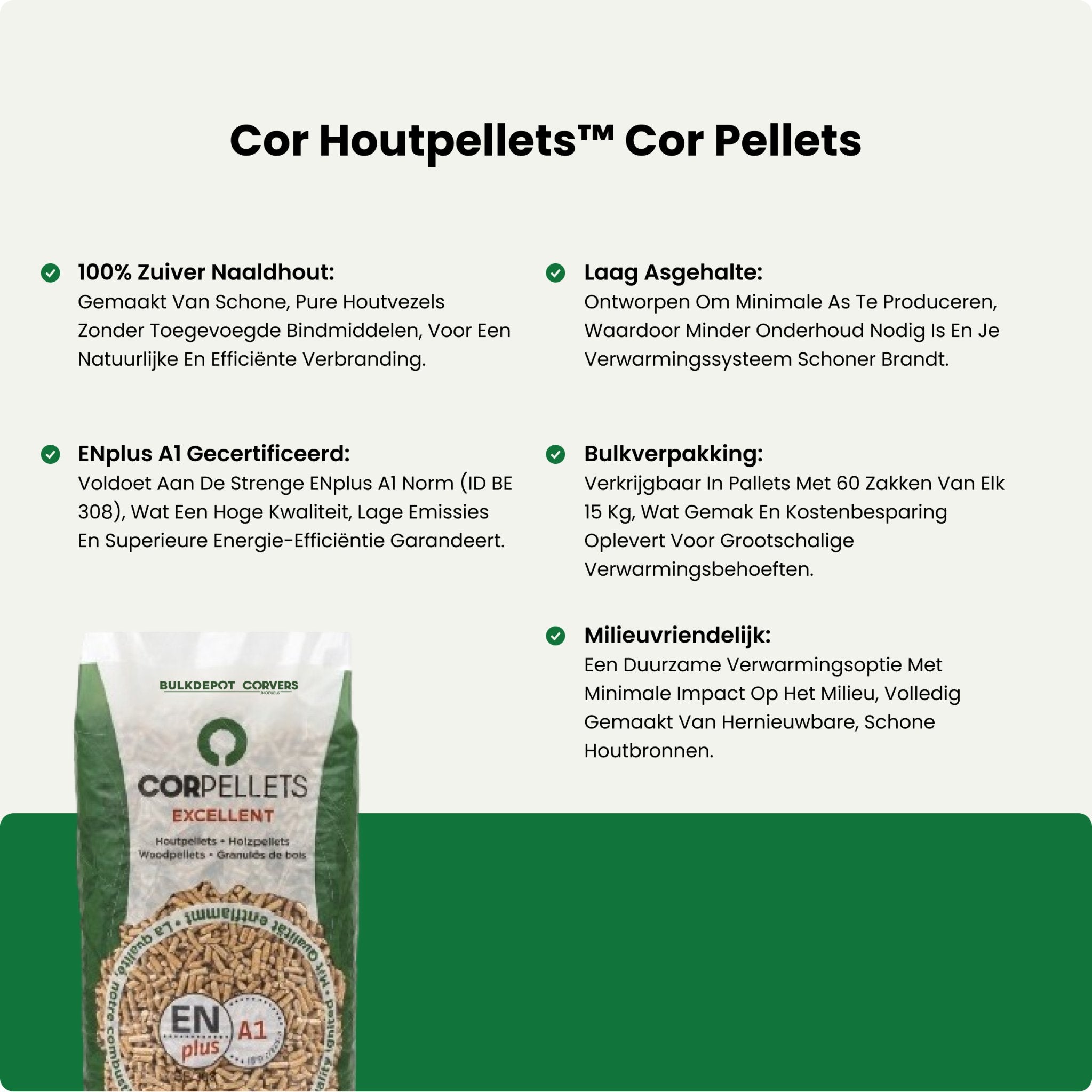 Cor Houtpellets™ - Cor pellets - Ecopower Houtpellets Kopen