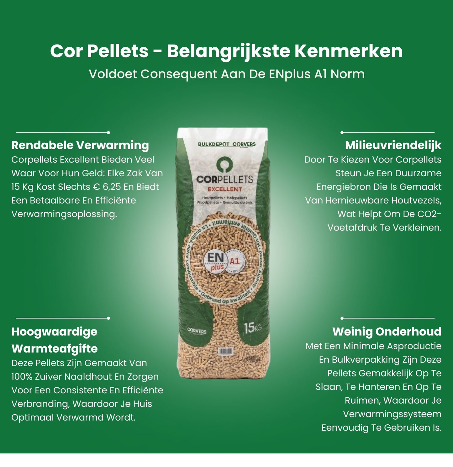 Cor Houtpellets™ - Cor pellets - Ecopower Houtpellets Kopen